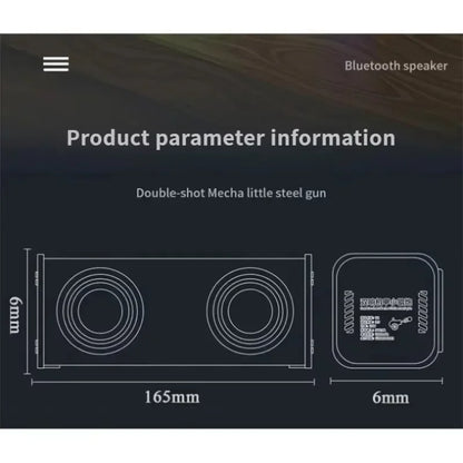 V8 transparent mecha wireless double bass speaker with dual bass diaphragm subwoofer and rgb mini party loudspeaker design