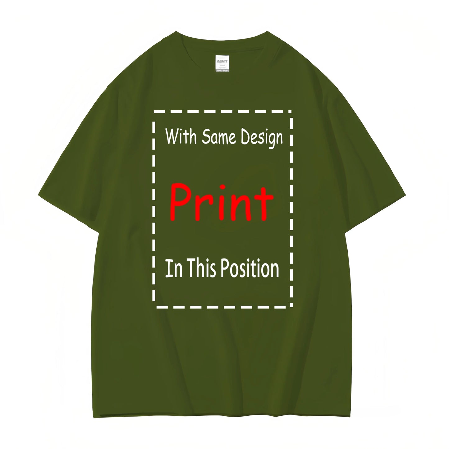 Olive green cotton t shirt with white dashed outline on graphic print area vintage phantom opera 90s musical streetwear
