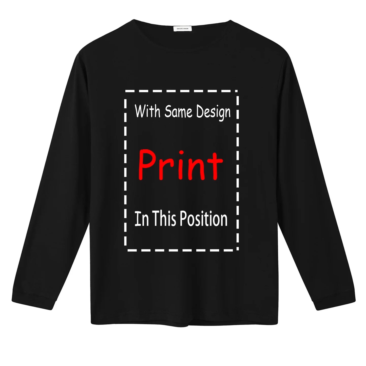Black long-sleeved vintage phantom of the opera 90s musical t shirt with bold red print and white dashed design on front