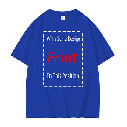 Royal blue cotton t shirt with bold red and white graphic print vintage phantom of the opera 90s musical washed stretched streetwear