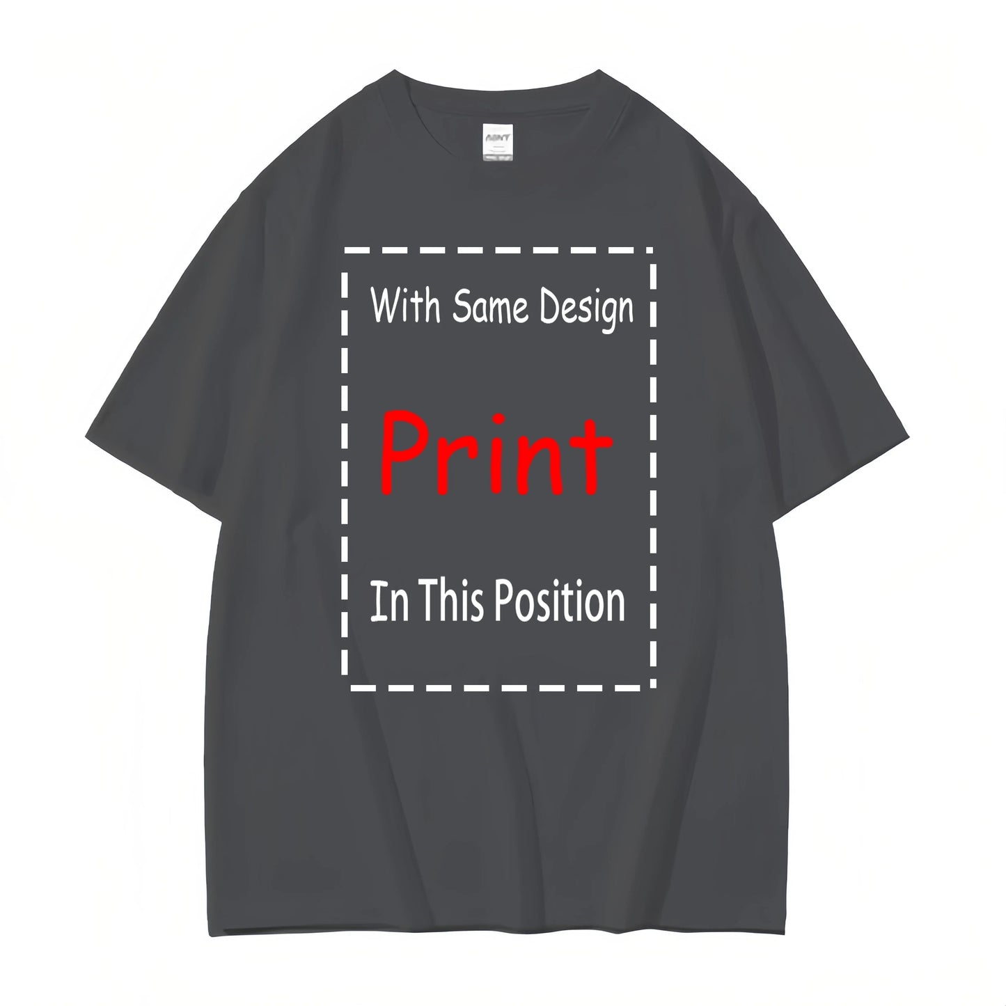 Dark gray cotton vintage phantom of the opera 90s musical t shirt with bold red print in white dashed square vintage washed stretched streetwear