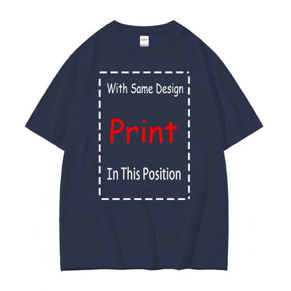Navy blue oversized vintage phantom of the opera 90s musical t shirt with bold red print and white dashed lines in washed stretched streetwear style