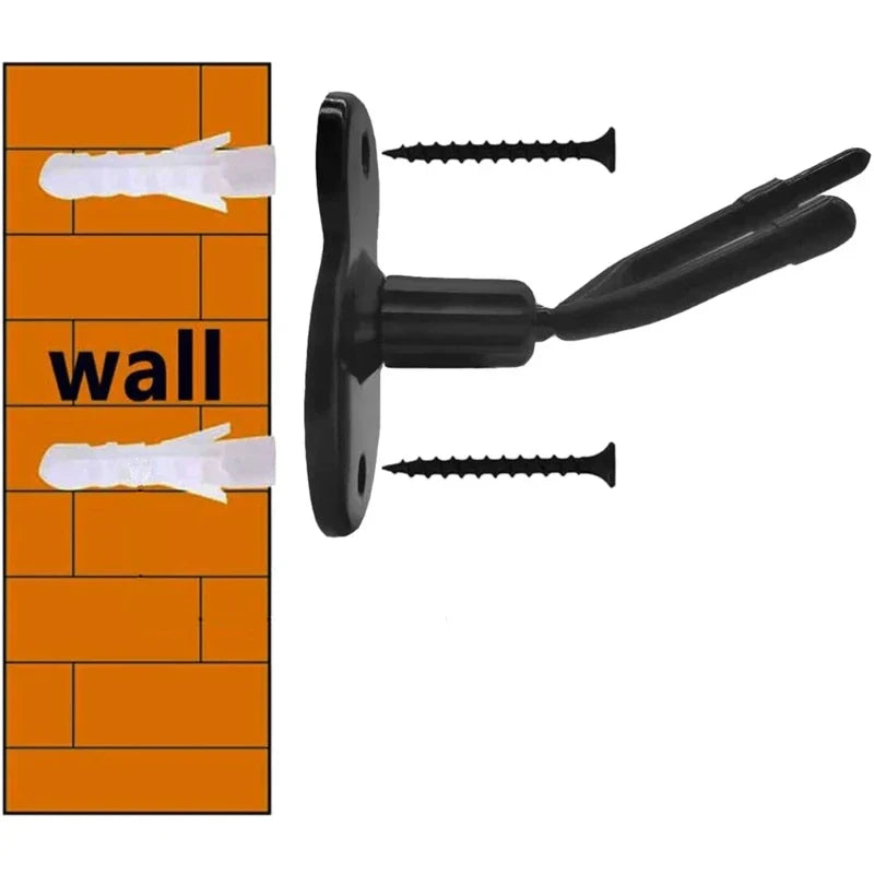 Black plastic violas hanger wall mount with screws for studio music rooms decor turn instruments into art