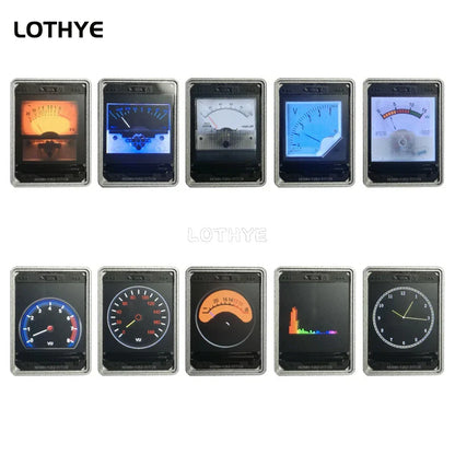 Lothye inch music spectrum indicator vu meter with colorful backlighting gps aluminum alloy casing and hd lcd display