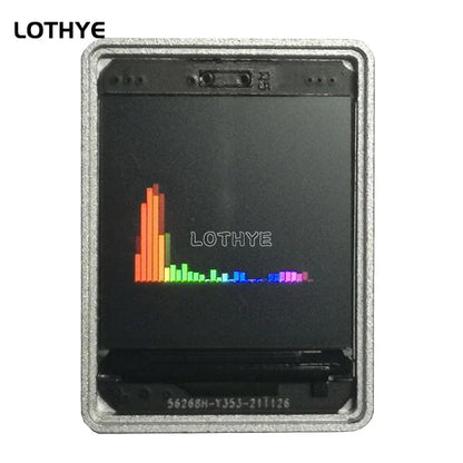 Silver-framed 1.3 inch music spectrum indicator vu meter with gps aluminum alloy housing and rainbow equalizer display