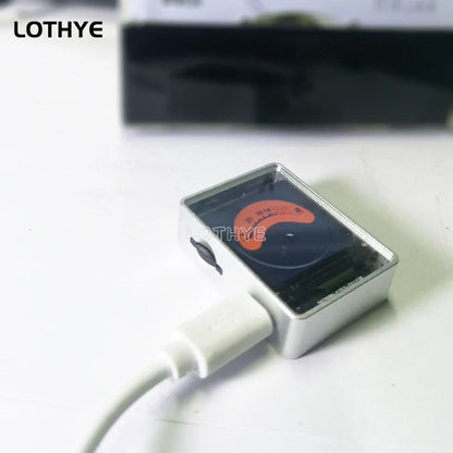 Silver rectangular voice activated 1.3 inch music spectrum indicator vu meter with gps aluminum alloy case and usb cable