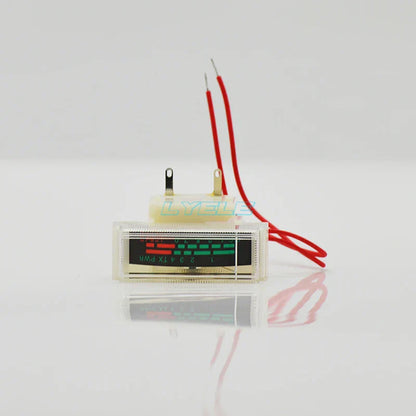 Clear plastic housing electronic instrument indicator vu meter with red green led for audio level high ohms sound signal