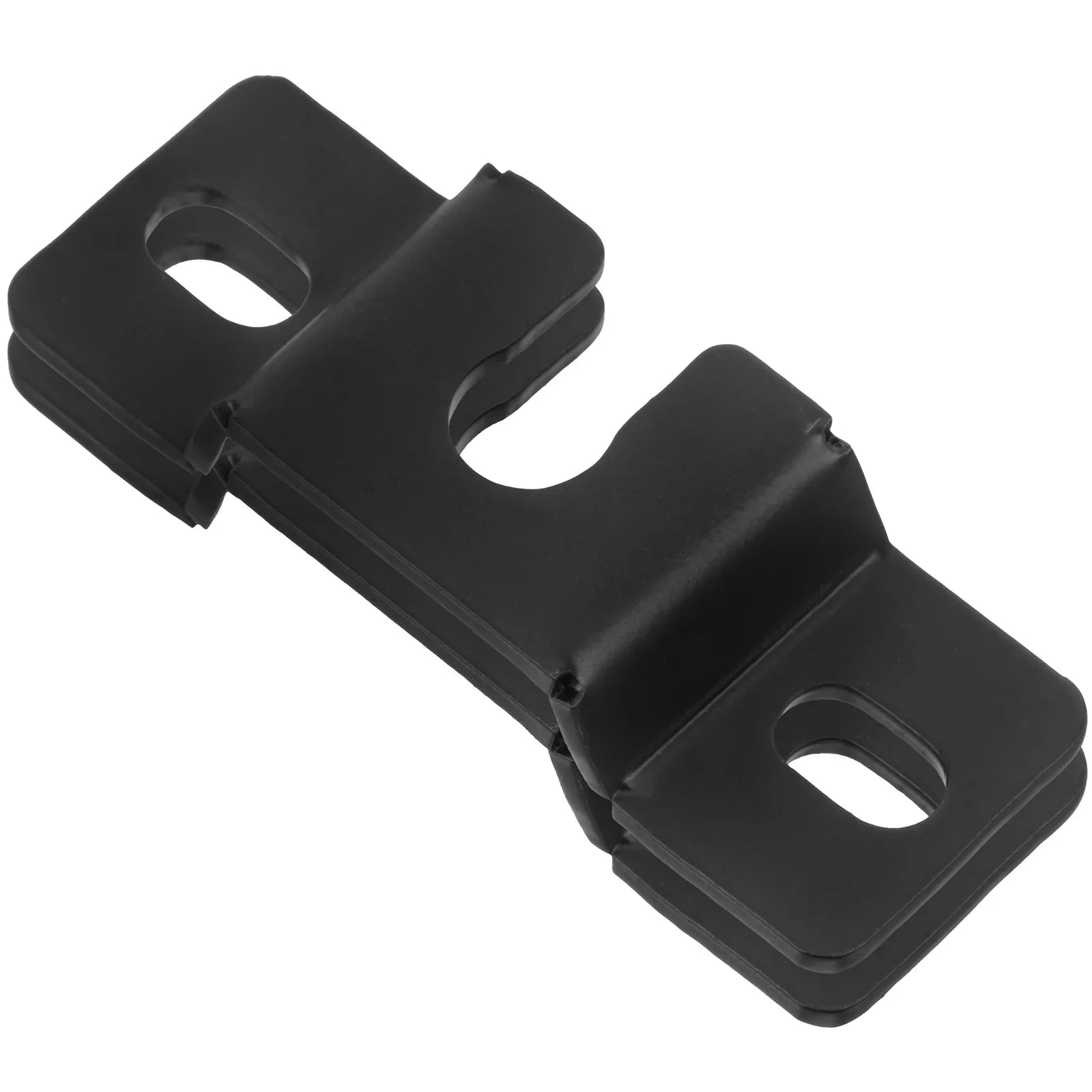 Black plastic wall mount bracket pair black lightweight with oval cutouts for shelf mounts brackets pared para barra