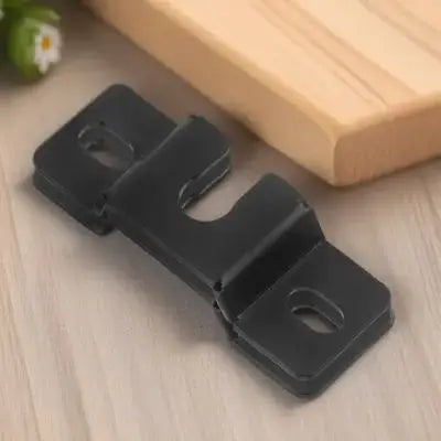 Black plastic pared para barra wall mount bracket with matte finish and two mounting holes for shelf mounts brackets pair black lightweight