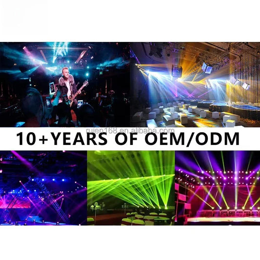 Professional wedding stage effect with vibrant laser beams and dynamic spotlights featuring outdoor foam cannon jet foam machine