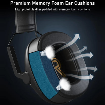 Black and teal memory foam ear cushions with high protein leather padding and gold logo for wired gaming headset noise cancelling headphones laptop nintendo gamer