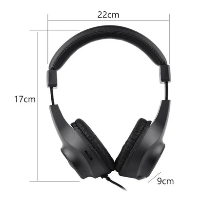 Black wired stereo over-ear headphones with padded earcups and 50mm driver for guitar amplifier electric and piano audio mixer