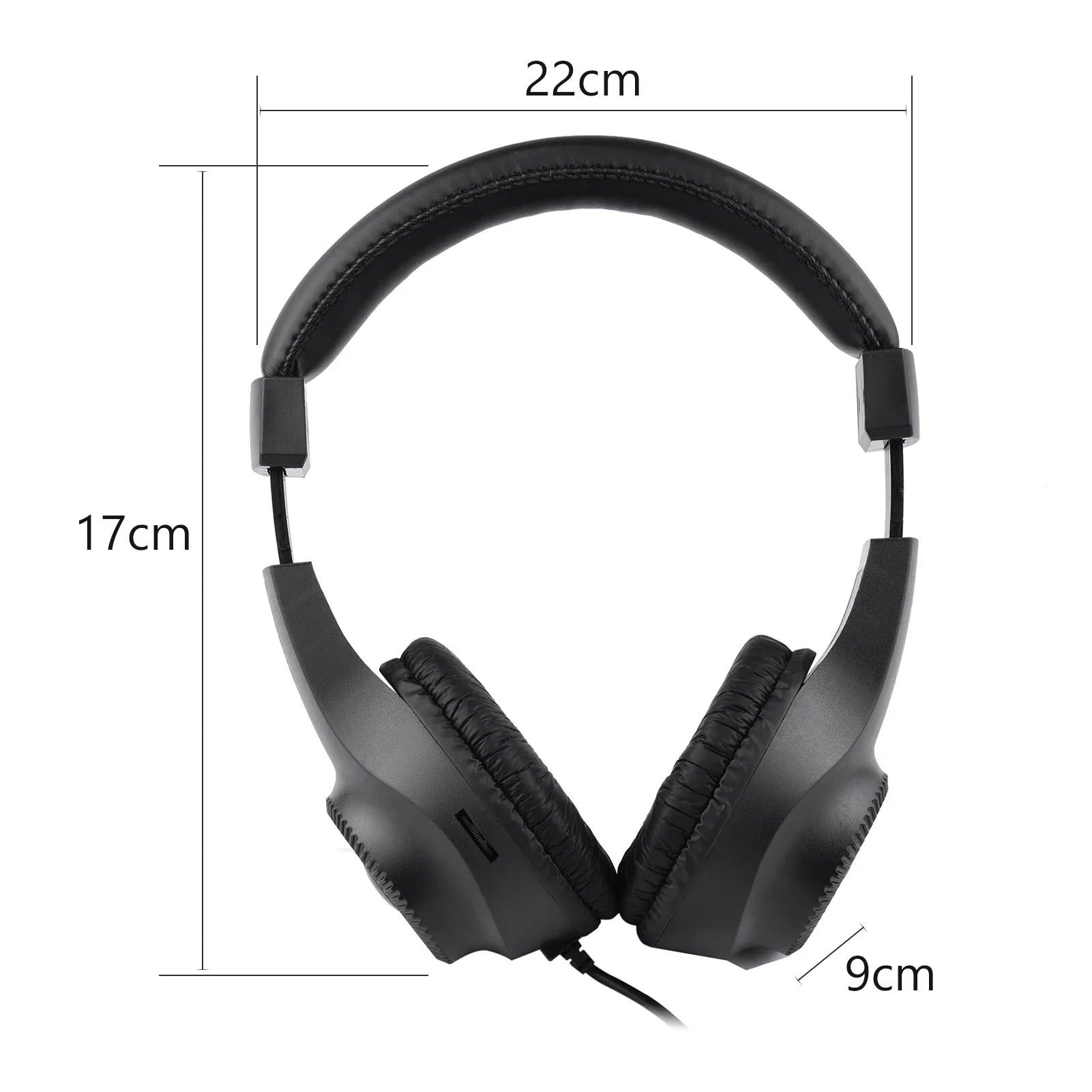 Black wired stereo monitor over-ear headphones with 50mm driver and matte finish for recording monitoring music