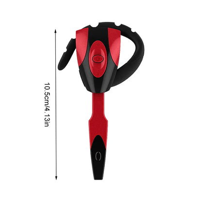 Red and black wireless bluetooth headphones with microphone handsfree noise-canceling for business gaming use