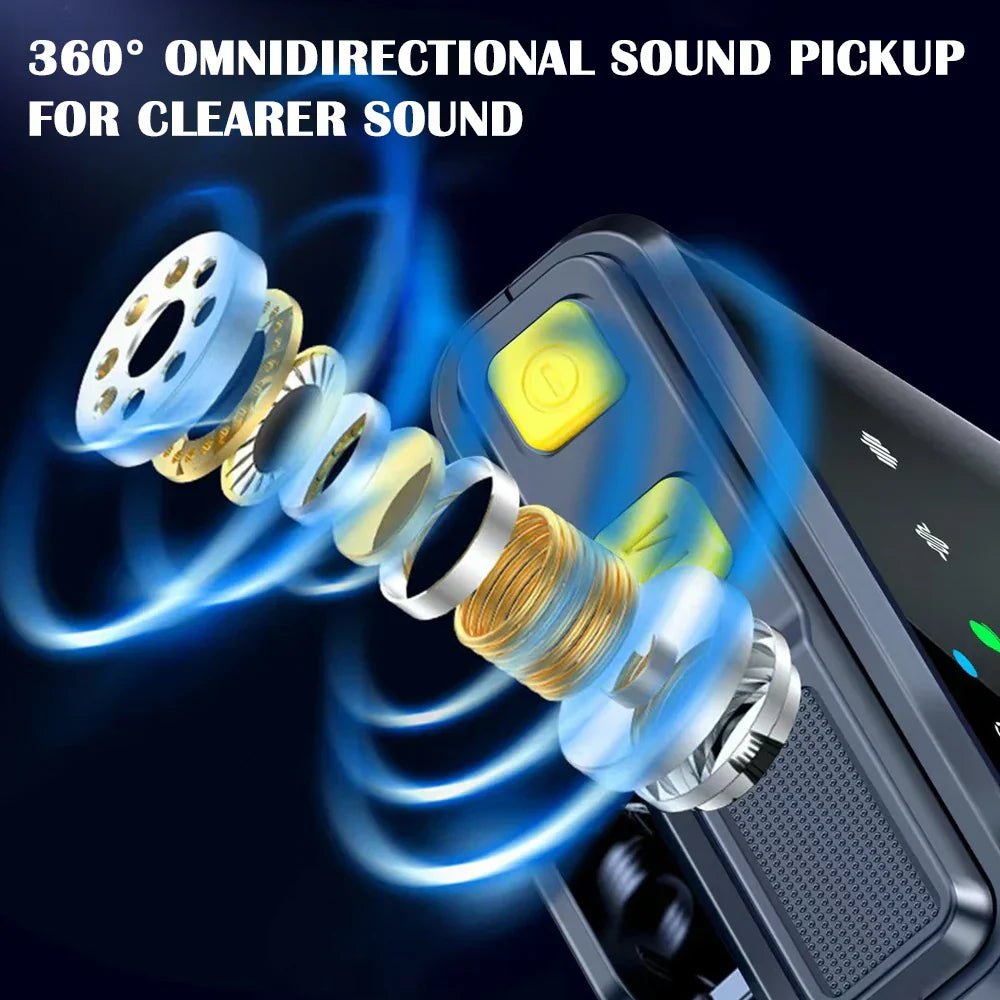 Black and gold wireless lavalier microphone with 360-degree omnidirectional sound and noise reduction for live broadcast gaming