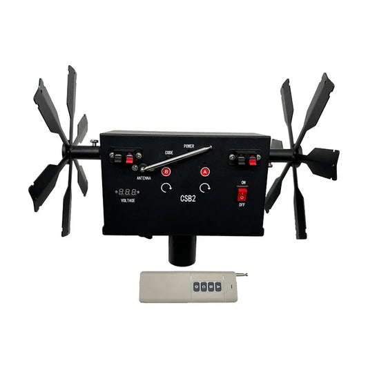 Black csb2 wireless remote stage double wheel rotating wind direction and speed sensor with control panel and remote control