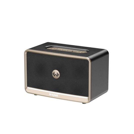 Black and gold wking h330 portable bluetooth speaker with textured grille and minimalist design for loud music