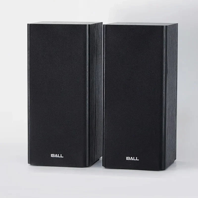Black wooden quality heavy subwoofer bookshelf passive speakers with textured finish for subwoofer home theater use