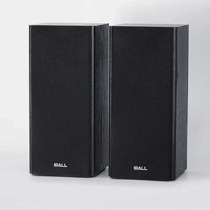 Black wooden quality heavy subwoofer bookshelf passive speakers with textured finish for subwoofer home theater use