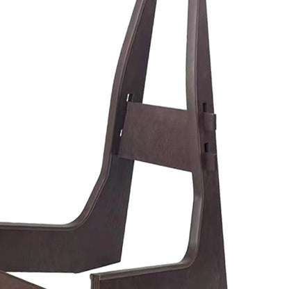 Dark brown wooden violin stand holder with sleek modern design wall mount hanger for shoulder support violin