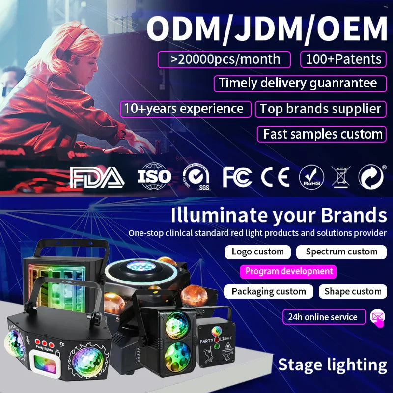 Black wuzstar local stock 9 eyes ravelight stage lights with colorful led and remote control laser equipment dmx 11ch