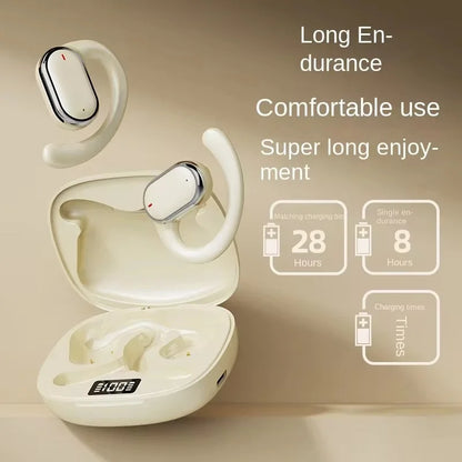 White tws sports outdoor earbuds with silver accents in charging case for phone xiaomi samsung wireless headset