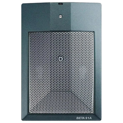 Dark gray rectangular desk mics professional with silver grille wired condenser microphone for frequency pickup instrument
