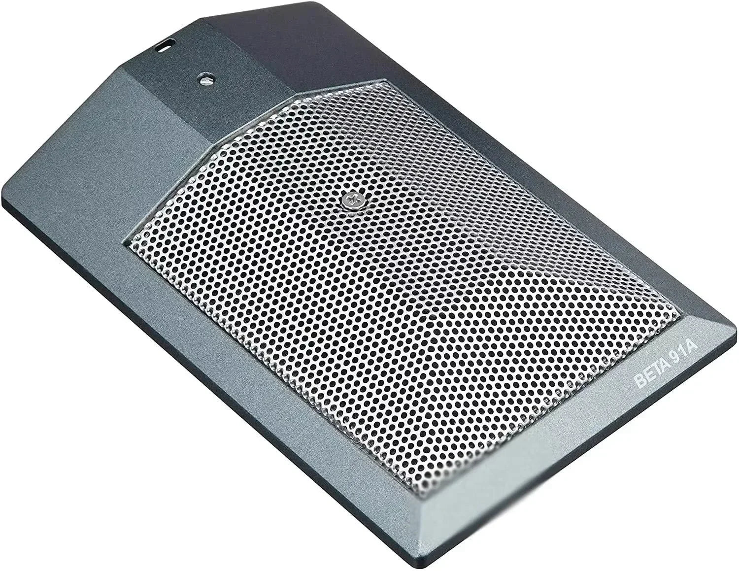 Gray metallic xges 91 desk mics professional wired condenser microphone with perforated grille for frequency pickup instrument