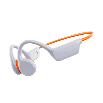 Gray and orange xiaomi ipx8 waterproof bone conduction headphones with sleek ergonomic design for sports wireless earphone use