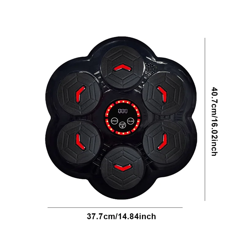 Black flower-shaped electronic foot massager with red illuminated buttons for y67a music boxing machine practice