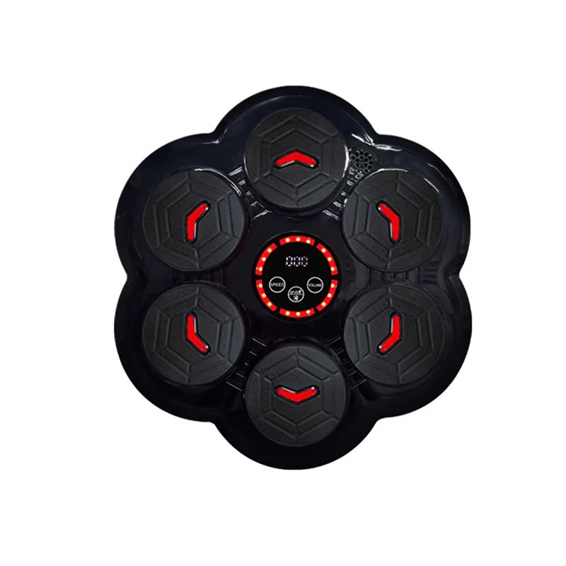 Black flower-shaped electronic foot massager with red illuminated buttons for y67a music boxing machine use