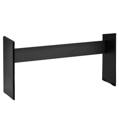 Black yamaha p225b piano bench stand with sleek metal design for 88-key weighted action digital piano and lp1b sustain pedal