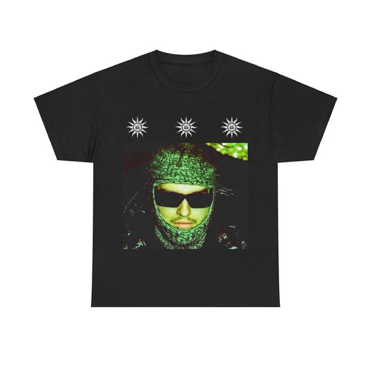 Black 100% cotton Yeat 2026 album adl graphic mens sleeve oversized Y2K t-shirt with central person and sunburst design popular tee fans