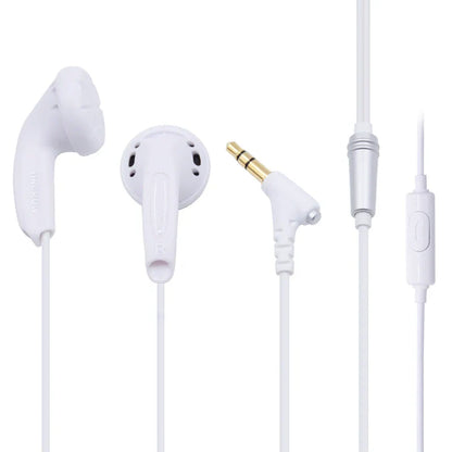 Yincrow x6 white earphone earbud flat with gold-plated jack soft silicone tips and kill monk audio hifi inline control