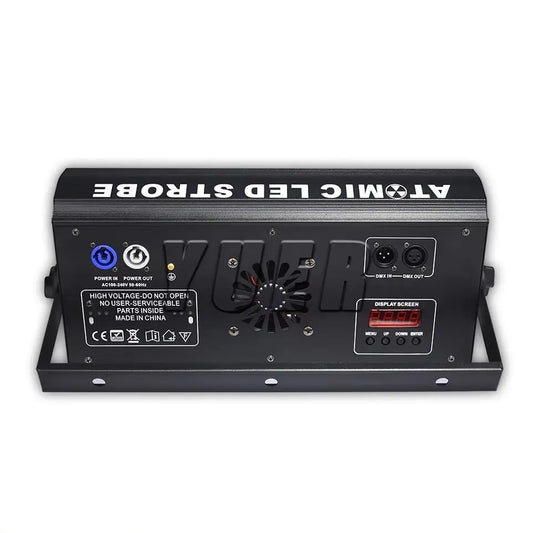Black atomik led strobe light with digital display lamp beads aluminum case for party wedding stage contact seller