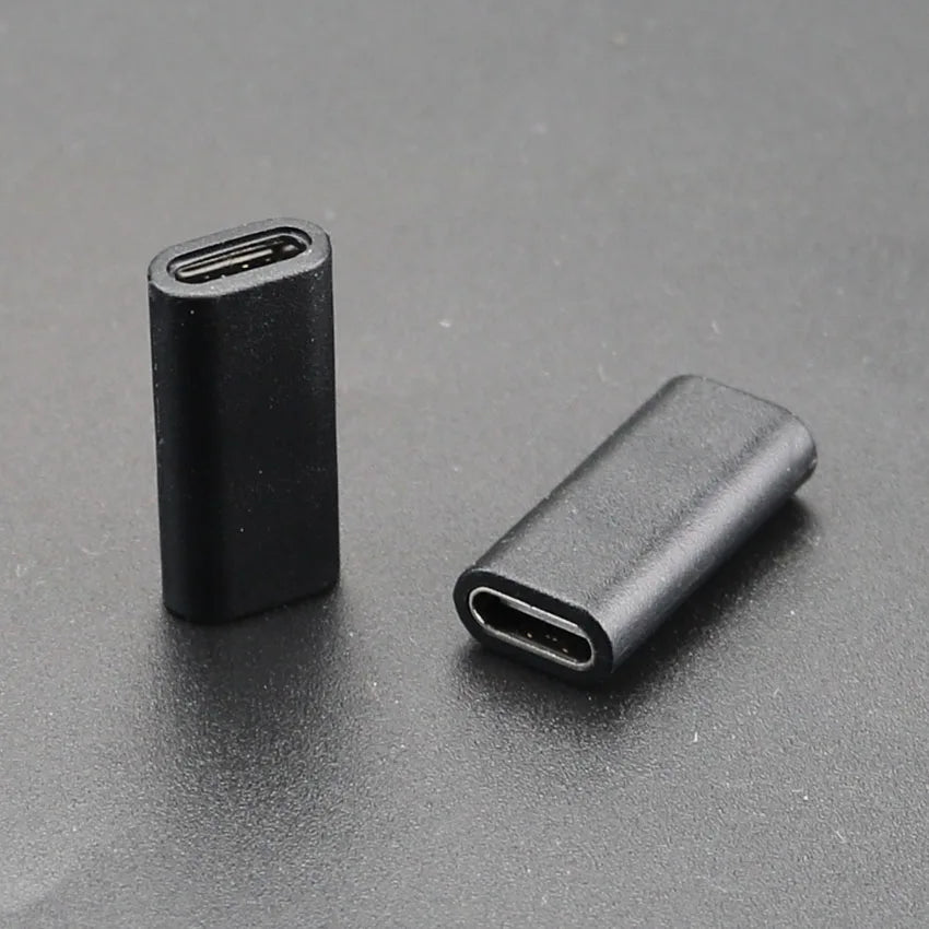 Black usb-c converter adapter connector with type c male to female for samsung xiaomi huawei smartphones