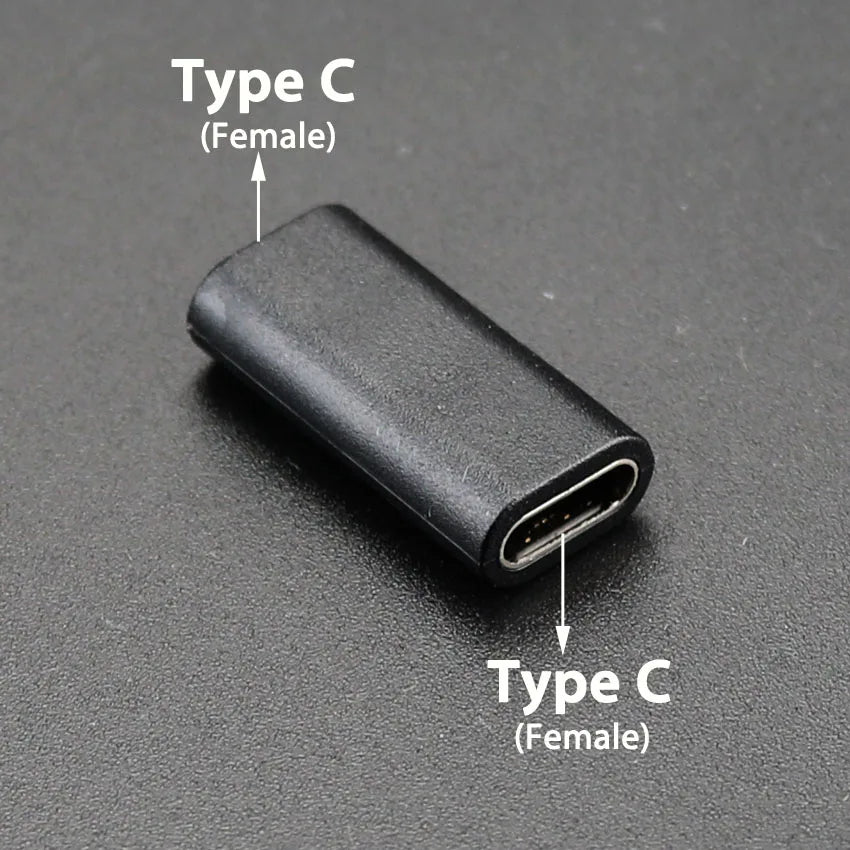 Black plastic type c male to female converter adapter connector for samsung xiaomi huawei smartphones